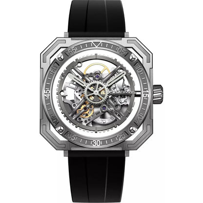 Ciga Design Transparent Face Stainless Steel Men's Luxury Watch (Hand Wind Edition) - M051 SS01 6B