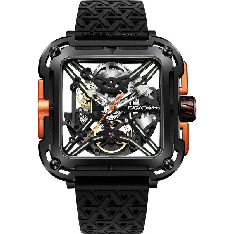 Ciga Design Skeleton Face Stainless Steel Men's Luxury Watch (Automatic Edition) - X011-BLOG-W25BK