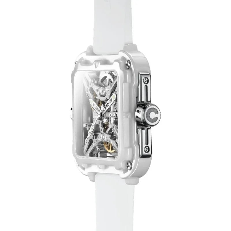 Ciga Design Skeleton Face Ceramic Women's Luxury Watch (Automatic Edition) - X012-WS02-W5WH