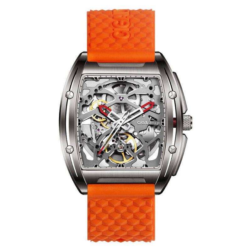 Ciga Design Skeleton Face Titanium Men's Luxury Watch (Automatic Edition) - Z031-TT01-W5OG
