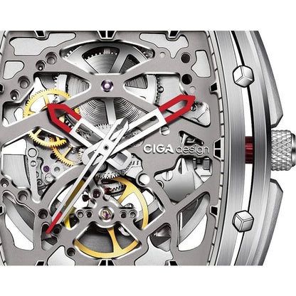Ciga Design Skeleton Face Titanium Men's Luxury Watch (Automatic Edition) - Z031-TT01-W5OG