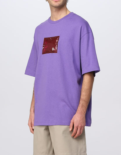 Acne Studios Exford Inflate Logo T-Shirt CL0184BRG104 men's t-shirt in iris purple