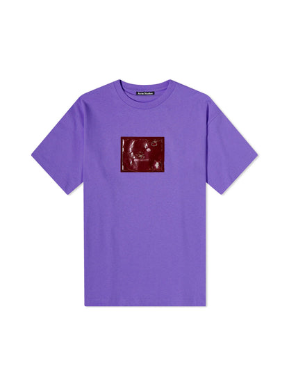 Acne Studios Exford Inflate Logo T-Shirt CL0184BRG104 men's t-shirt in iris purple
