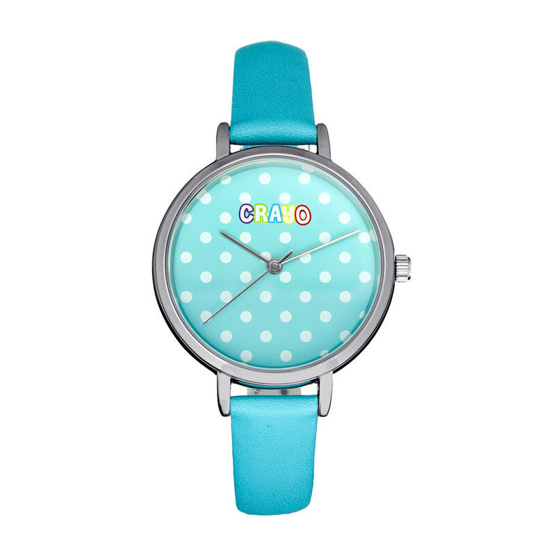 Dot Blue Face Stainless Steel Luxury Wristwatch - CRACR5902