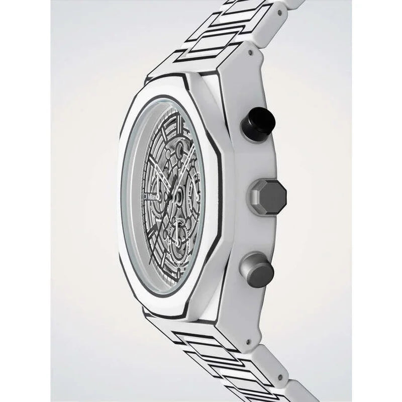 D1 Milano White Face Stainless Steel Men's Luxury Watch - D1-PHBJ13