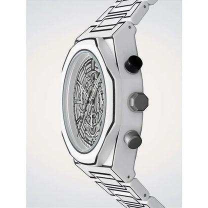 D1 Milano White Face Stainless Steel Men's Luxury Watch - D1-PHBJ13