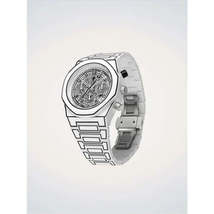 D1 Milano White Face Stainless Steel Men's Luxury Watch - D1-PHBJ13