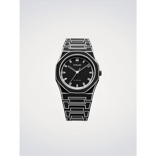 D1 Milano Black Face Stainless Steel Men's Luxury Watch - D1-PCBJ33