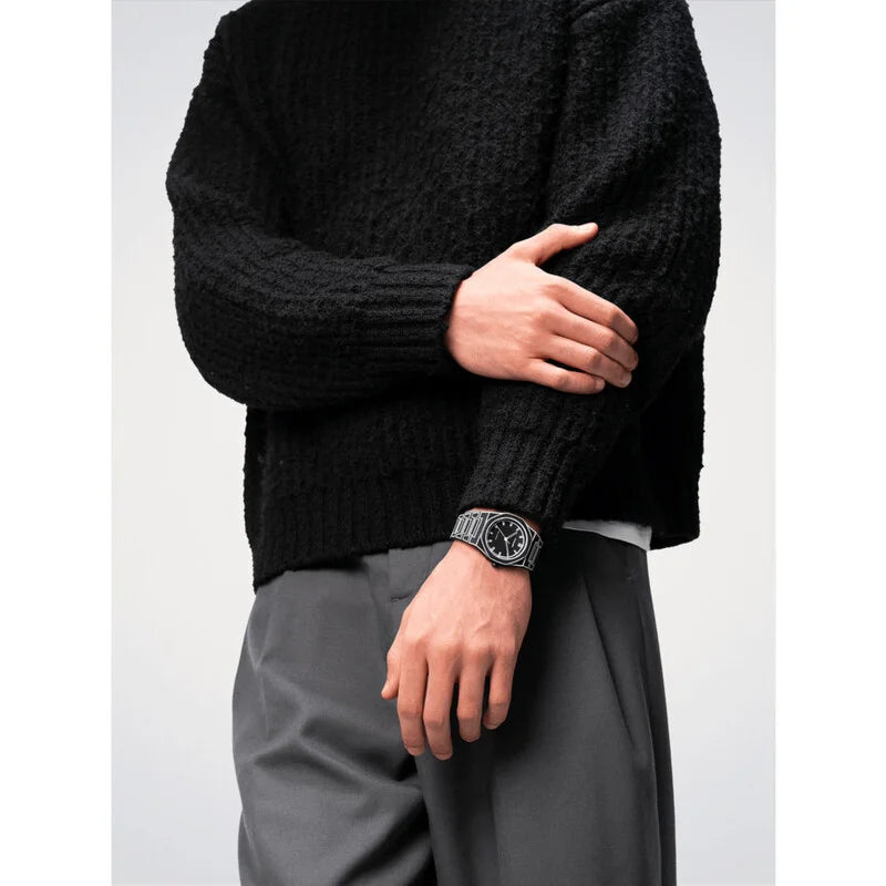 D1 Milano Black Face Stainless Steel Men's Luxury Watch - D1-PCBJ33