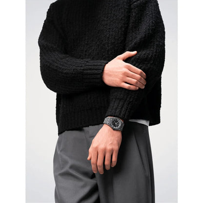 D1 Milano Black Face Stainless Steel Men's Luxury Watch - D1-PCBJ33