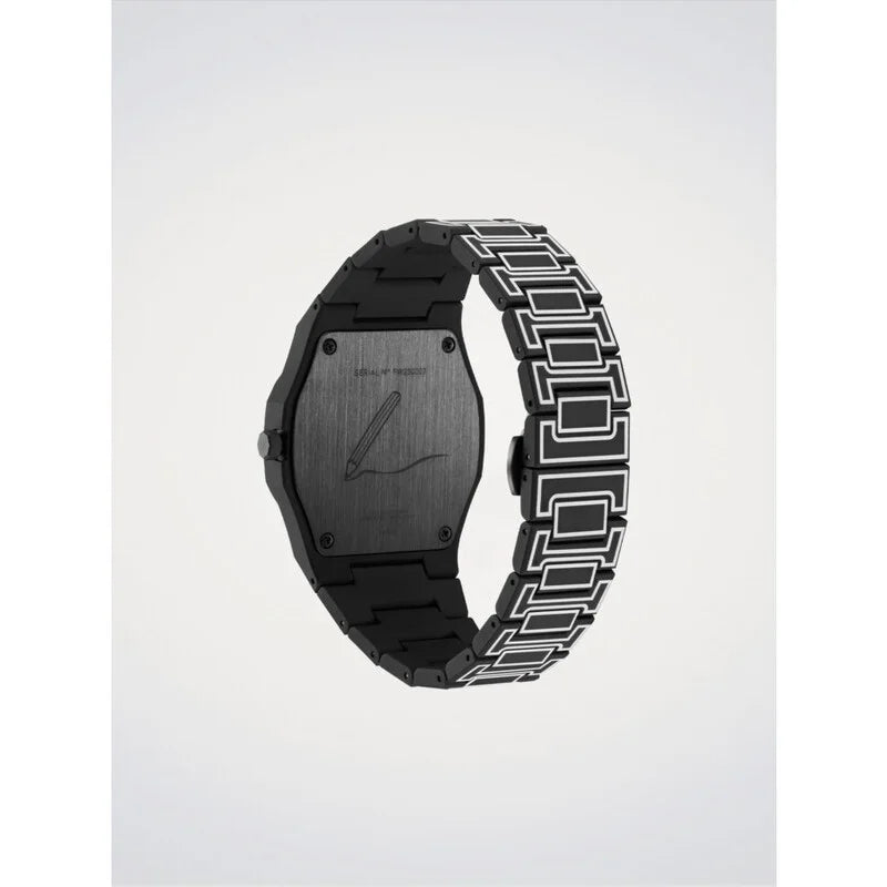 D1 Milano Black Face Stainless Steel Men's Luxury Watch - D1-PCBJ33