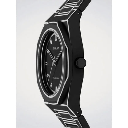 D1 Milano Black Face Stainless Steel Men's Luxury Watch - D1-PCBJ33