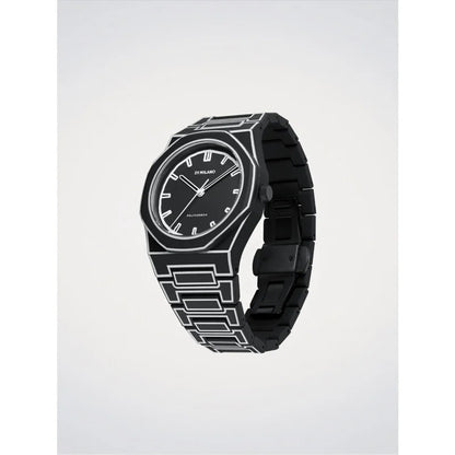 D1 Milano Black Face Stainless Steel Men's Luxury Watch - D1-PCBJ33