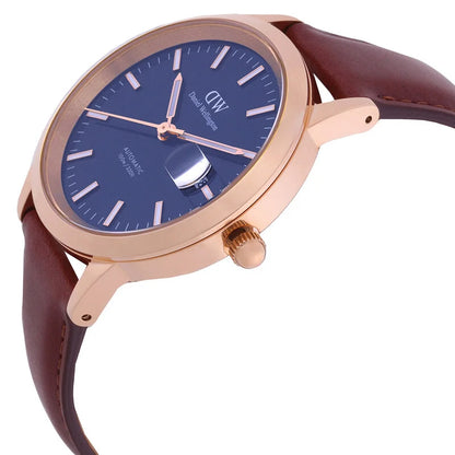 Daniel Wellington Blue Face Stainless Steel Luxury Wristwatch (Automatic Edition)