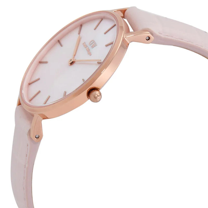 Daniel Wellington Pink Mother of Pearl Face Stainless Steel Women's Luxury Watch - LUXU-01