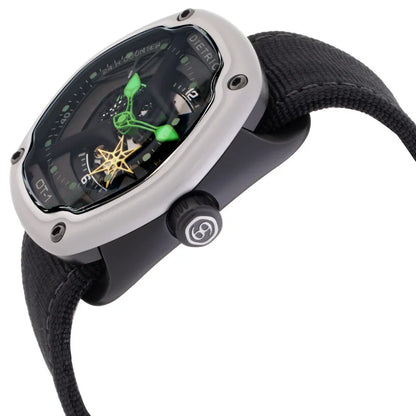 Dietrich Black Skeleton Face Stainless Steel Men's Luxury Watch (Automatic Edition) - OT-1