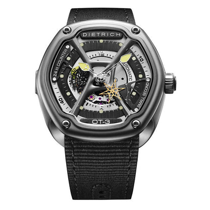 Dietrich Silver-tone Face Stainless Steel Men's Luxury Watch (Automatic Edition) - OT-3