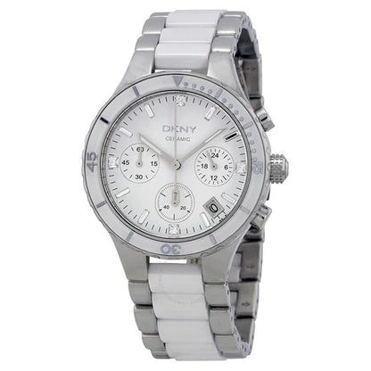 DKNY White Face Ceramic Women's Luxury Watch - NY8502