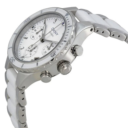 DKNY White Face Ceramic Women's Luxury Watch - NY8502