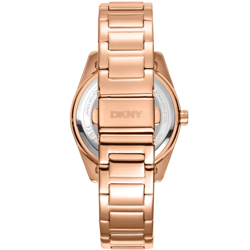 DKNY Rose Gold-tone Face Stainless Steel Women's Luxury Watch - Gold-tone