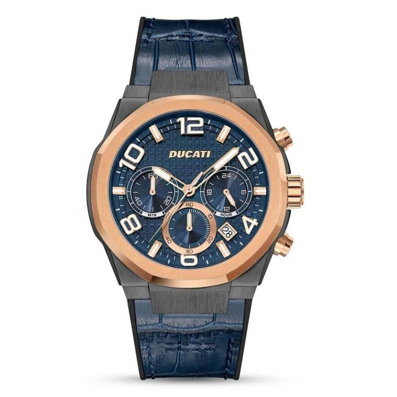 Ducati Blue Face Gold-tone Men's Luxury Watch - DTWGC0001104