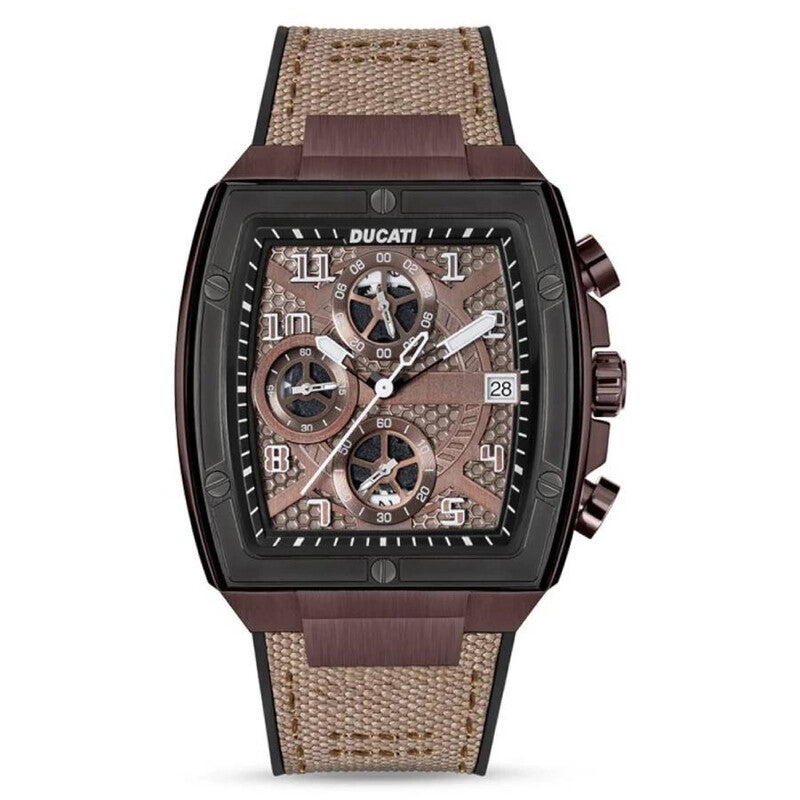 Ducati Brown Face Stainless Steel Men's Luxury Watch - DTWGO0001501