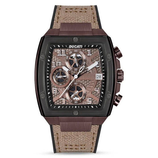 Ducati Brown Face Stainless Steel Men's Luxury Watch - DTWGO0001501