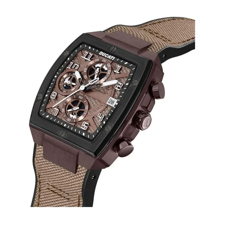 Ducati Brown Face Stainless Steel Men's Luxury Watch - DTWGO0001501