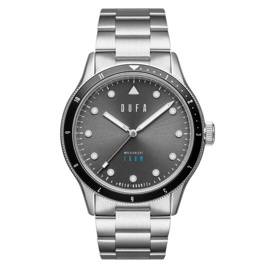 Dufa Grey Face Stainless Steel Men's Luxury Watch - DF-9035-33