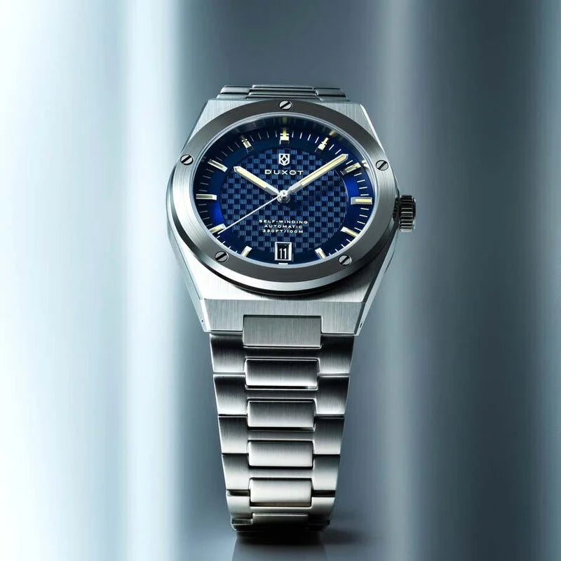 Duxot Bastia Automatic Blue Dial Men's Timepiece - DX-2068-44 (Stainless Steel Strap)