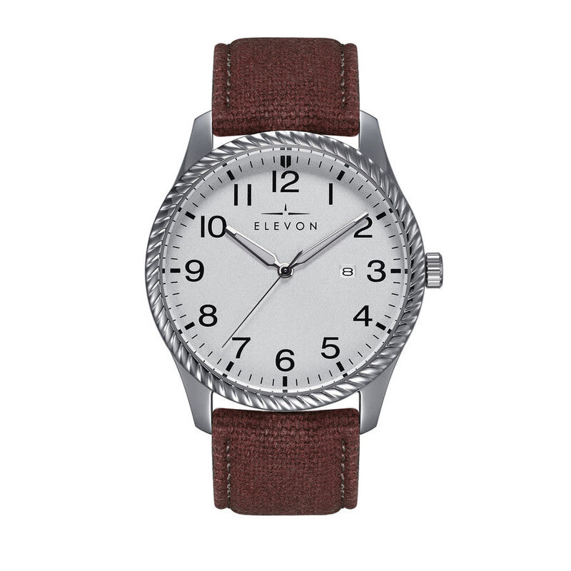 Elevon Crosswind ELE128-1 men's watch with silver dial