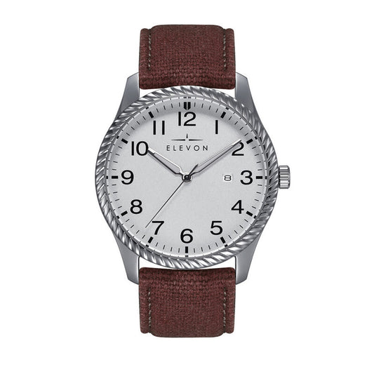 Elevon Crosswind ELE128-1 men's watch with silver dial
