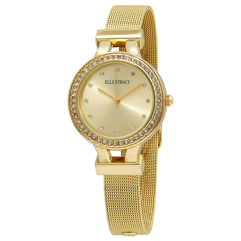 Ellen Tracy ET5180GD women's watch with champagne dial