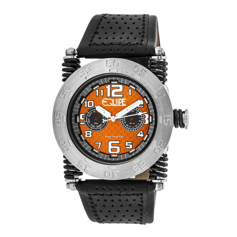Equipe Tritium Coil ET109 men's watch with orange dial