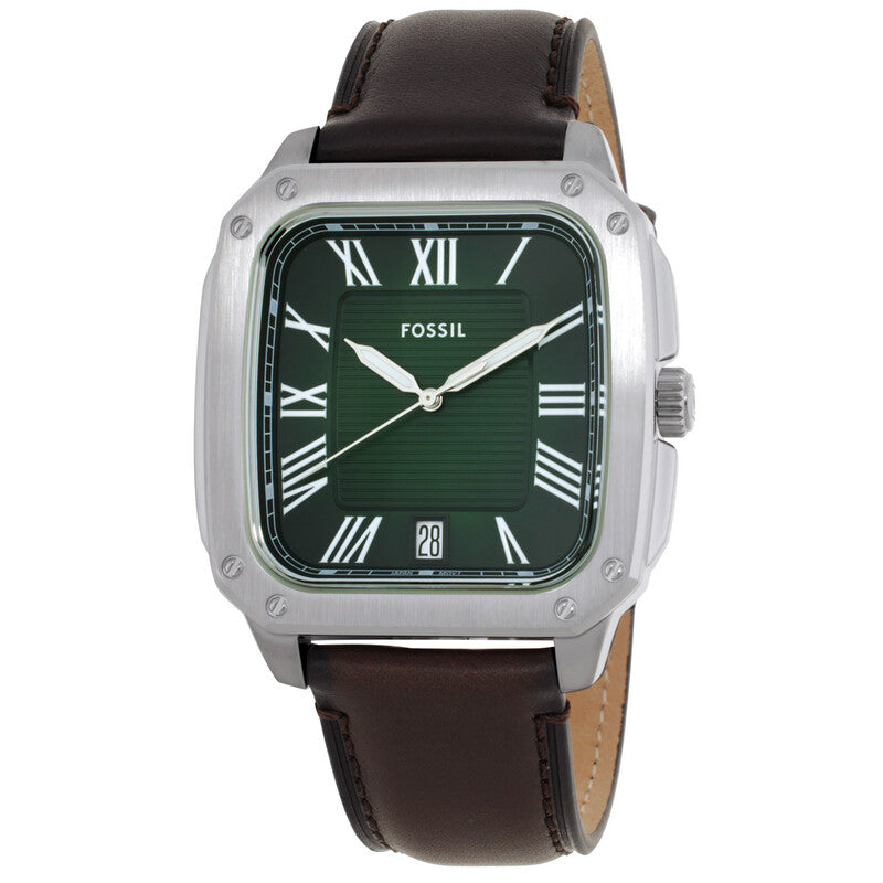 Fossil Crosby FS6150 men's quartz watch with green dial