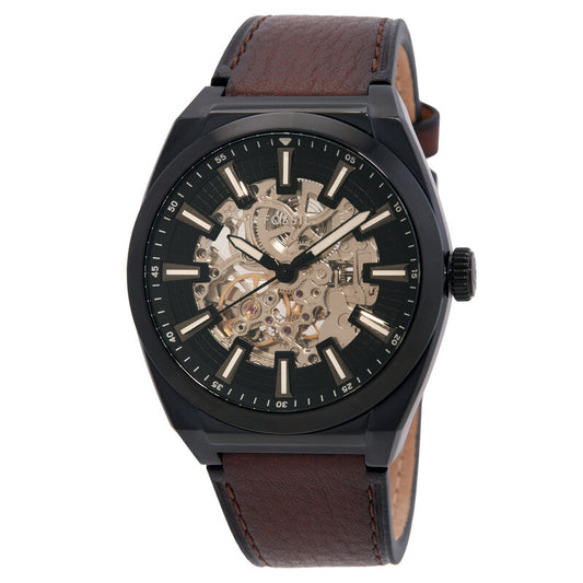 Fossil Everett ME3207 men's automatic watch with black dial