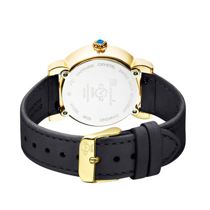 GV2 by Gevril Marsala Tortoise Diamond Mother of Pearl Dial Ladies Watch 9851