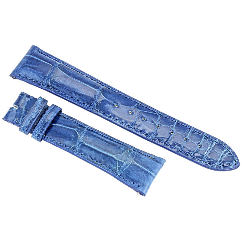 Hadley Roma 21 MM Blue Alligator Leather Strap