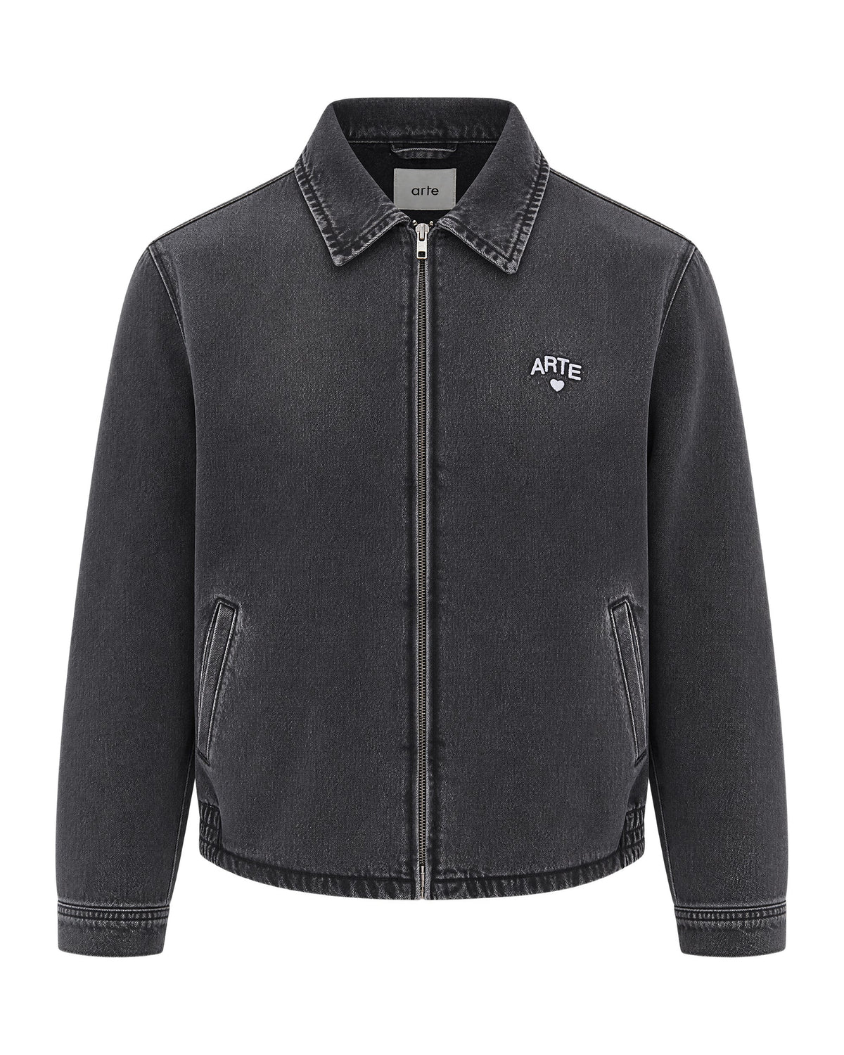 Arte Antwerp Washed Denim Jacket — Black
