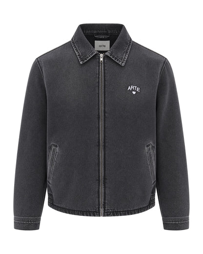 Arte Antwerp Washed Denim Jacket — Black