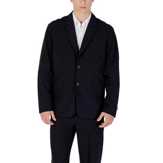 Armani Exchange Lyocell Blend Blazer — Black