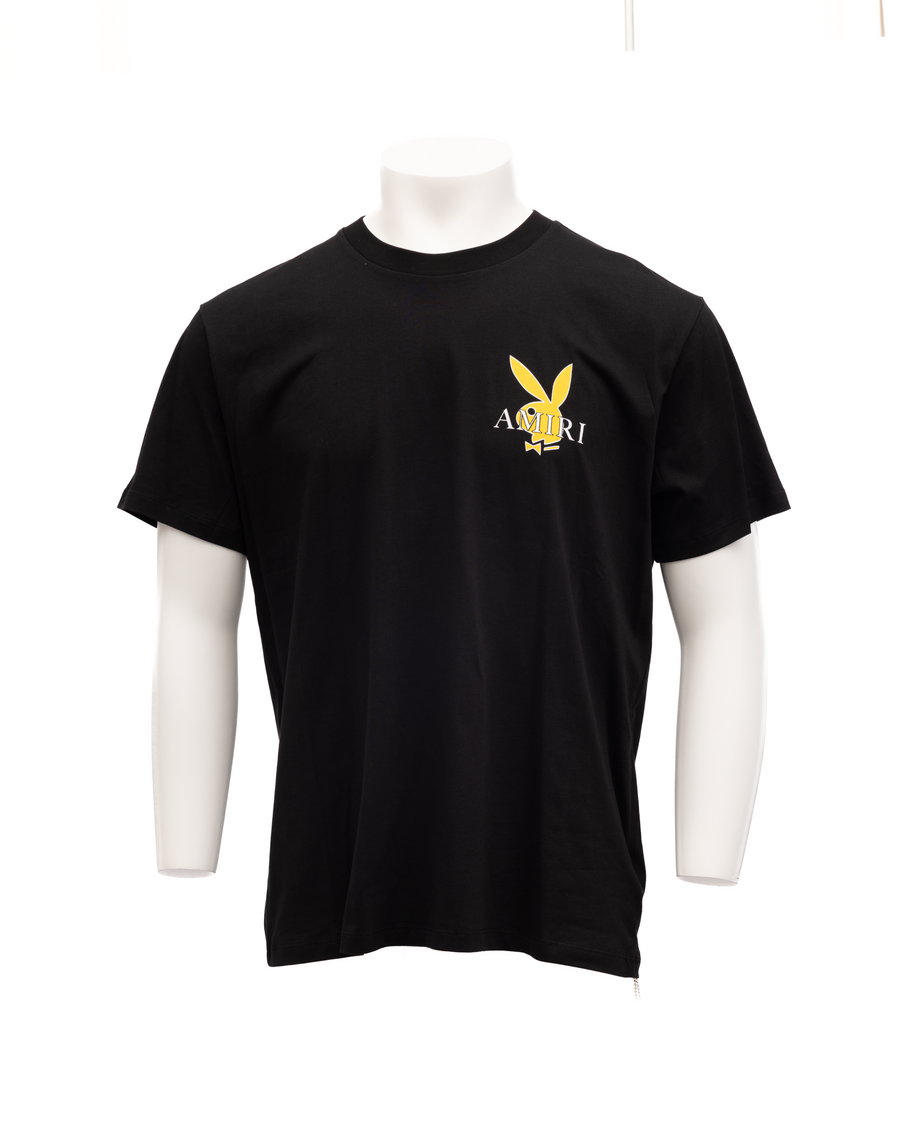 Amiri Logo-Embroidered T-Shirt SKUK8_2636 men's T-shirt in Black
