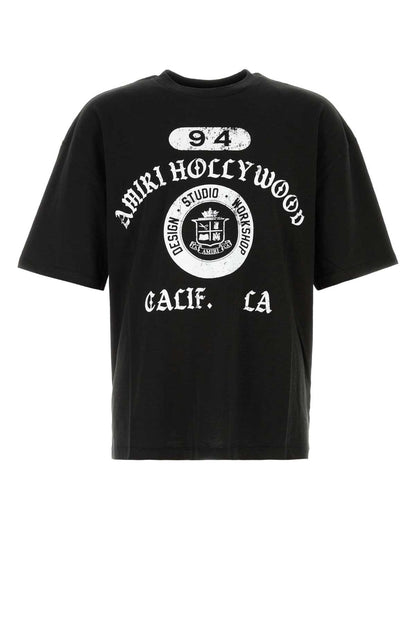 Amiri Collegiate Graphic T-Shirt AM426JR025-BLACK men's T-shirt in Black
