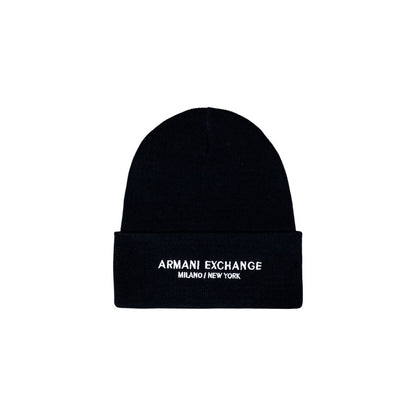 Armani Exchange AR16837400128RO Logo-Embroidered Beanie — Black
