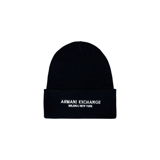 Armani Exchange AR16837400128RO Logo-Embroidered Beanie — Black