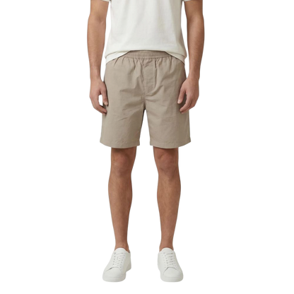 Armani Exchange Cotton Blend Shorts — Beige