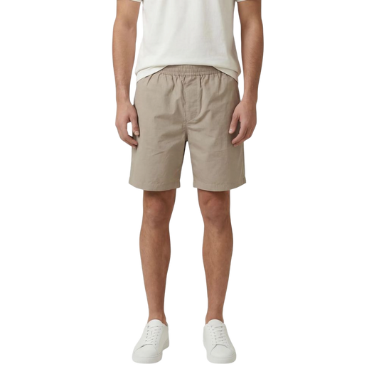 Armani Exchange Cotton Blend Shorts — Beige