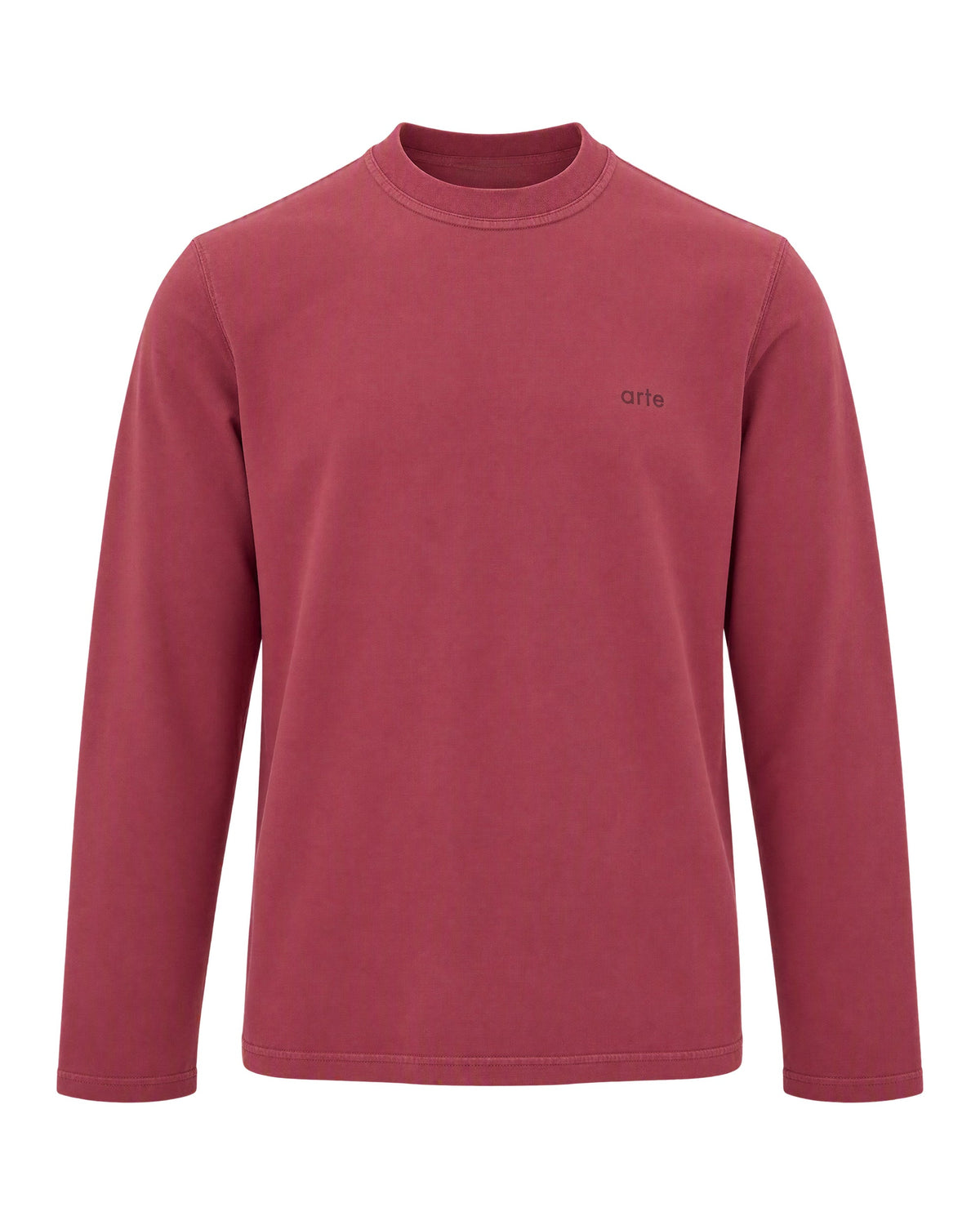 Arte Antwerp Long-Sleeve Sunfade Jersey T-Shirt — Burgundy