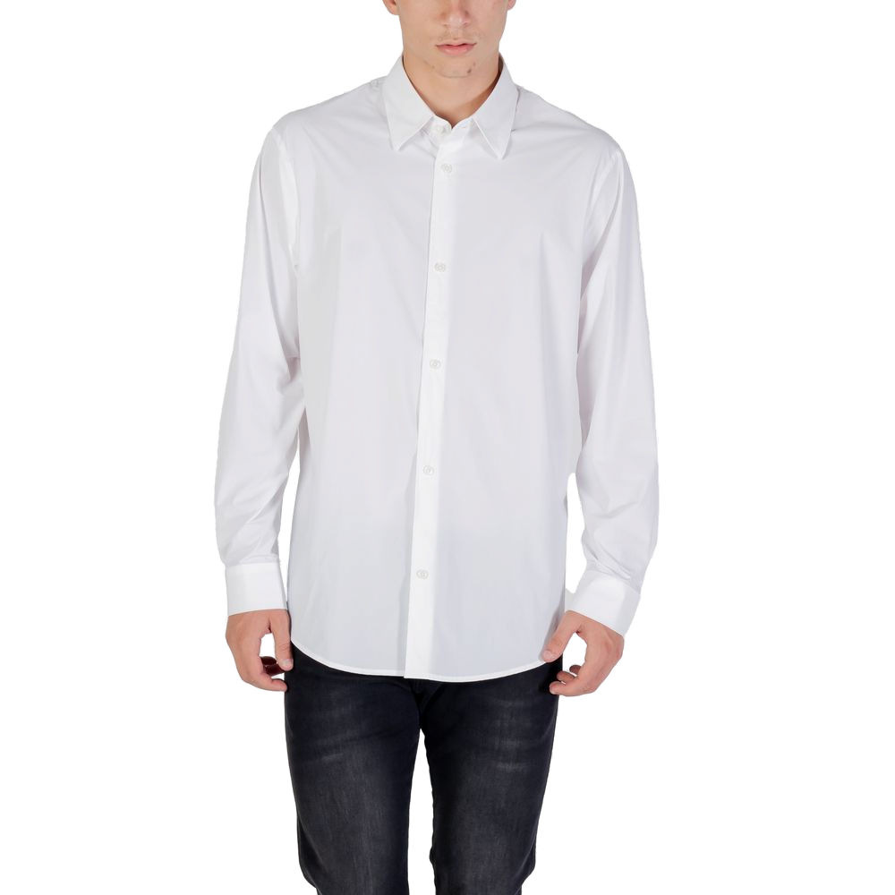 Armani Exchange Elastane Stretch Shirt — White