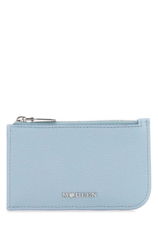 Alexander McQueen Card Case 8135461VDCC 4900 unisex card case in light blue, product photo 1